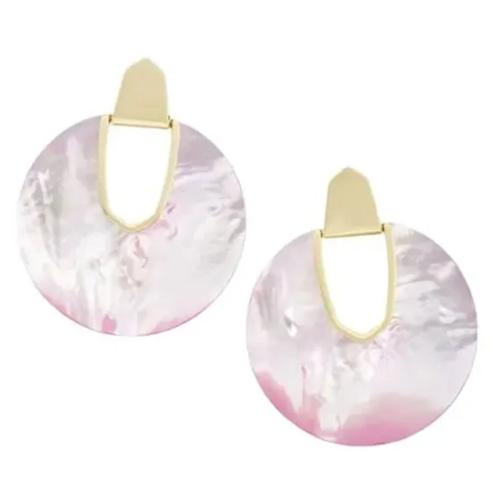 Kendra Scott Diane Rose Gold And Lilac MOP Mother Of Pearl Earrings
